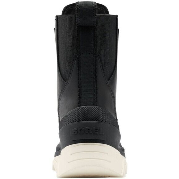 NEW Sorel Brex Lace Up Waterproof Boots Combat Platform Lug Sole NL4305-010 B/W - Picture 5 of 8